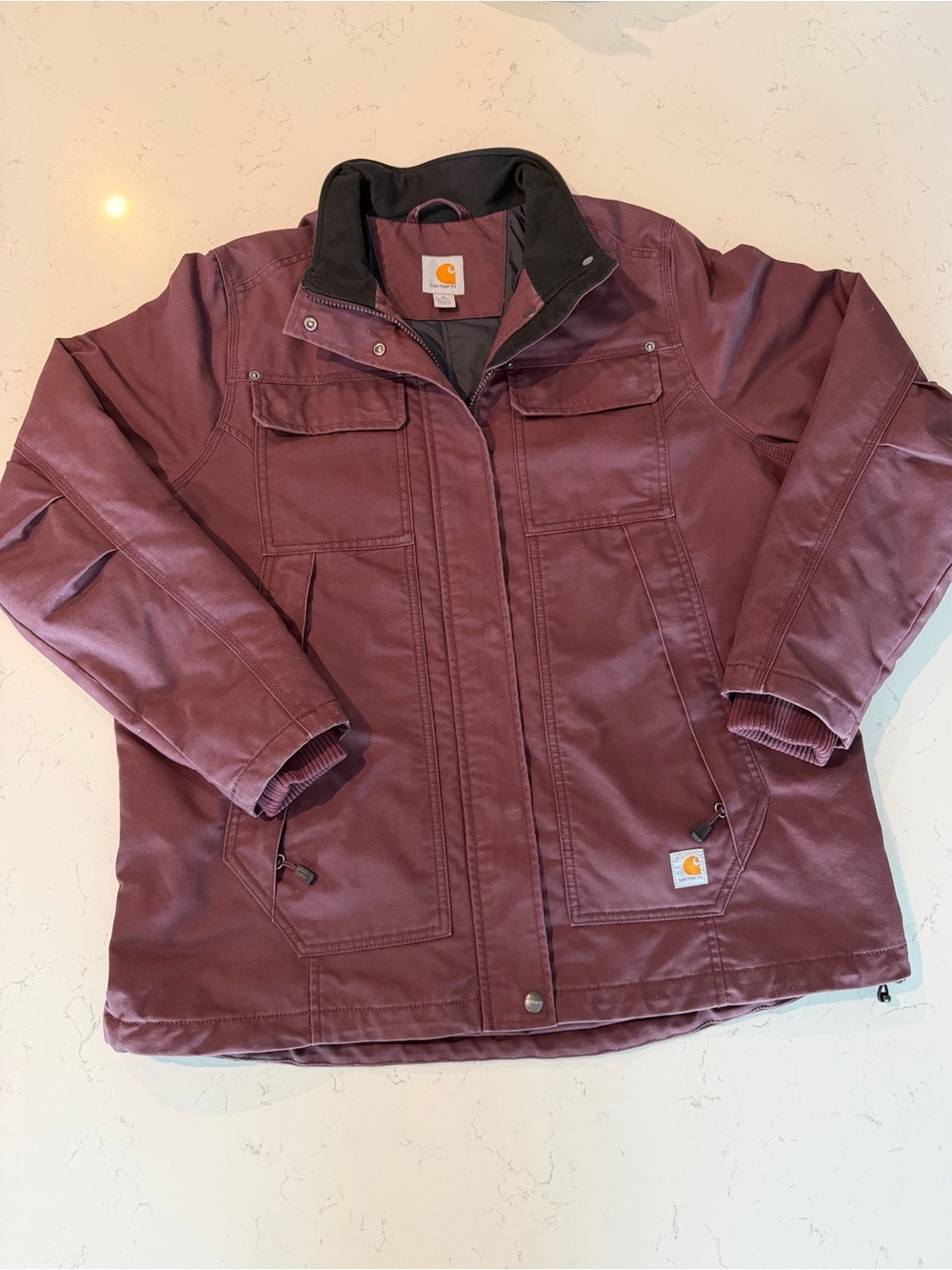 Kids Carhartt Jacket Quick Duck Insulated 2019 Jacket Burgundy Size XL
